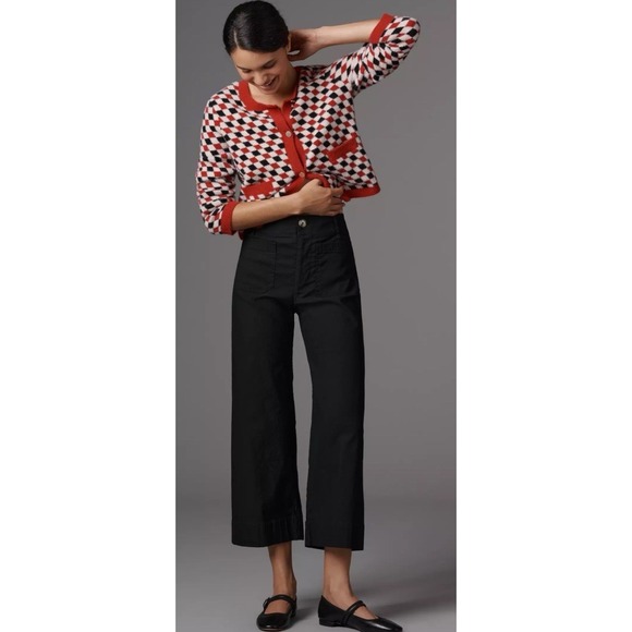 Anthropologie Pants - Anthropologie Maeve The Colette Crop Wide-Leg Linen Blend Pants Maeve 25 PETITE